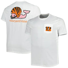Cincinnati Bengals Vineyard Vines Big & Tall Helmet T-Shirt White | NFL