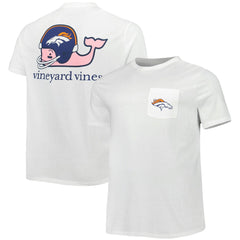 Denver Broncos Vineyard Vines Big & Tall Helmet T-Shirt White | NFL