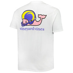 Los Angeles Rams Vineyard Vines Big & Tall Helmet T-Shirt White | NFL