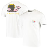 Pittsburgh Steelers Vineyard Vines Big & Tall Helmet T-Shirt White | NFL