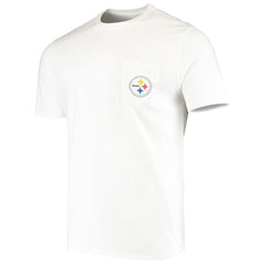 Pittsburgh Steelers Vineyard Vines Big & Tall Helmet T-Shirt White | NFL