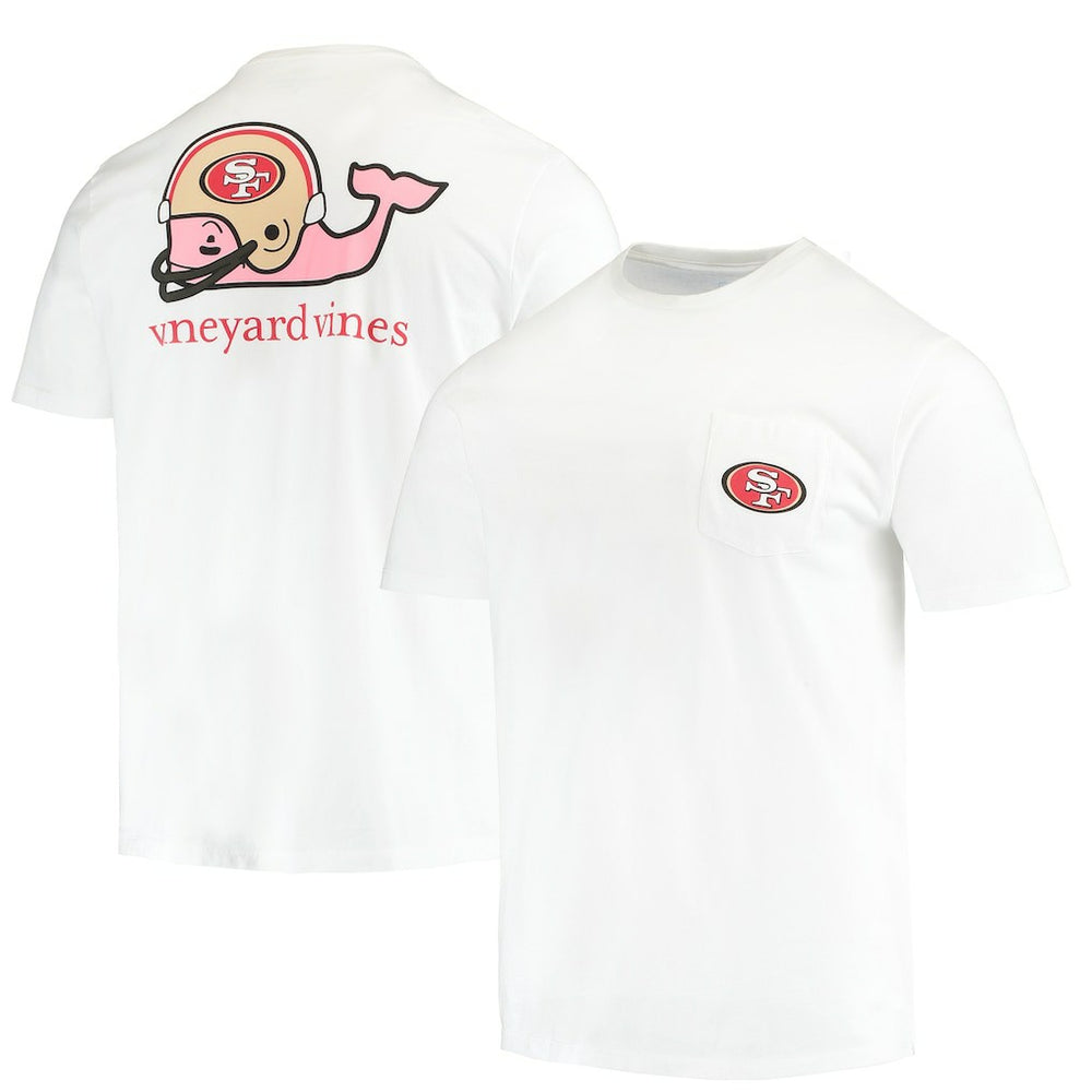San Francisco 49ers Vineyard Vines Big & Tall Helmet T-Shirt White | NFL