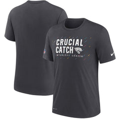 Jacksonville Jaguars NFL Crucial Catch Performance T-Shirt Charcoal | Nike for Sale