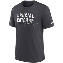Jacksonville Jaguars NFL Crucial Catch Performance T-Shirt Charcoal | Nike for Sale
