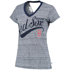 Boston Red Sox Touch Women's Hail Mary V-Neck Back Wrap T-Shirt - MLB