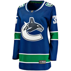 Thatcher Demko Vancouver Canucks Fanatics Women's Home Breakaway Jersey - Blue - NHL