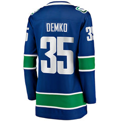 Thatcher Demko Vancouver Canucks Fanatics Women's Home Breakaway Jersey - Blue - NHL