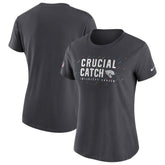 Jacksonville Jaguars Women's NFL Crucial Catch Performance T-Shirt Anthracite | Nike for Sale