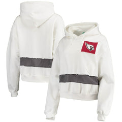 Arizona Cardinals Refried Apparel Women's Sustainable Crop Dolman Pullover Hoodie White | NFL