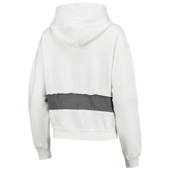 Carolina Panthers Refried Apparel Women's Sustainable Crop Dolman Pullover Hoodie White | NFL