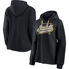 New Orleans Saints Women's First Contact Raglan Pullover Hoodie Black | Fanatics