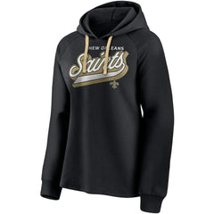 New Orleans Saints Women's First Contact Raglan Pullover Hoodie Black | Fanatics