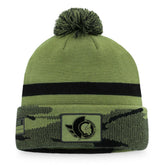 Ottawa Senators Fanatics Military Appreciation Cuffed Knit Hat with Pom - Camo - NHL