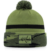 Washington Capitals Fanatics Military Appreciation Cuffed Knit Hat with Pom - Camo - NHL
