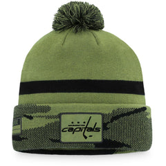 Washington Capitals Fanatics Military Appreciation Cuffed Knit Hat with Pom - Camo - NHL