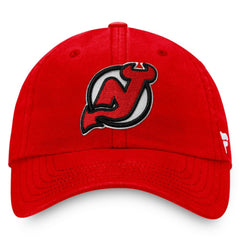 New Jersey Devils Fanatics Core Primary Logo Adjustable Hat - Red - NHL