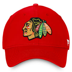Chicago Blackhawks Fanatics Core Primary Logo Flex Hat - Red - NHL
