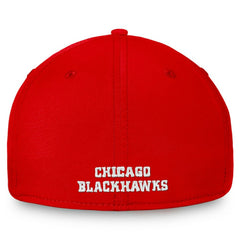 Chicago Blackhawks Fanatics Core Primary Logo Flex Hat - Red - NHL
