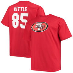 George Kittle San Francisco 49ers Big & Tall Player Name & Number T-Shirt Scarlet | Fanatics