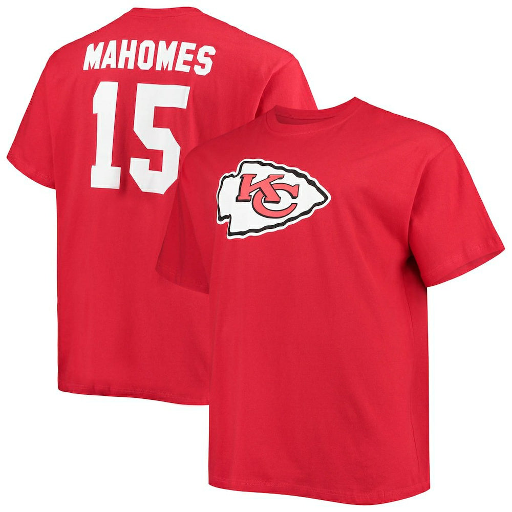 Patrick Mahomes Kansas City Chiefs Big & Tall Player Name & Number T-Shirt Red | Fanatics
