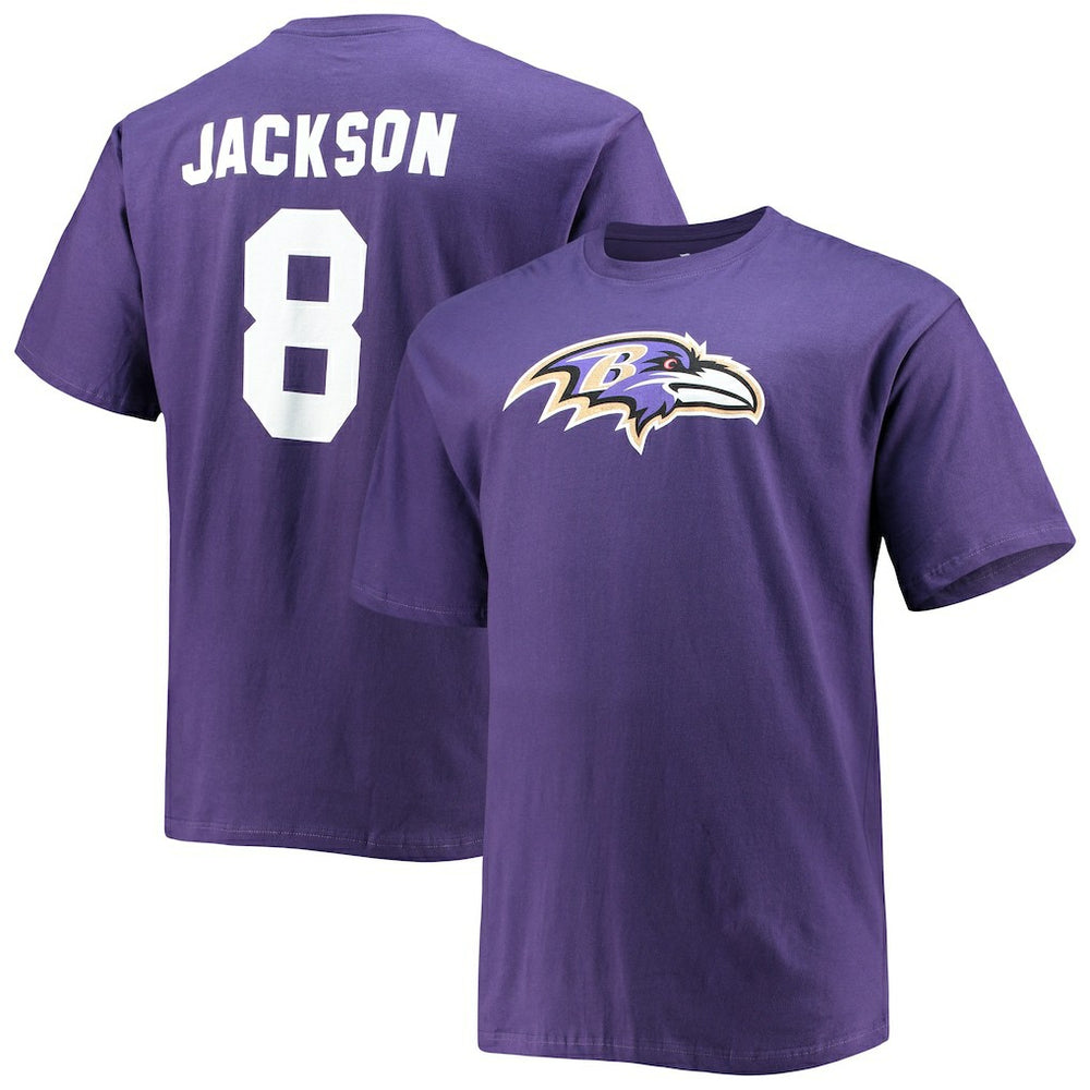 Lamar Jackson Baltimore Ravens Big & Tall Player Name & Number T-Shirt Purple | Fanatics
