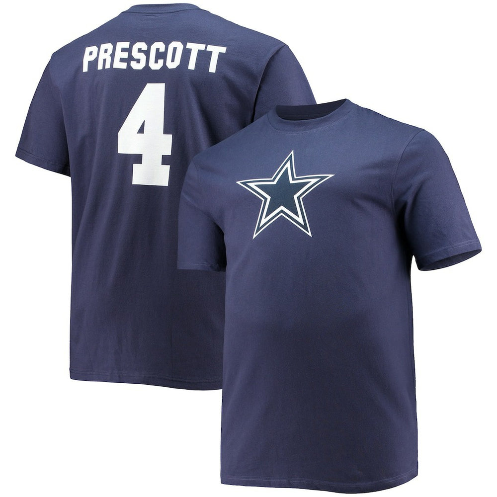 Dak Prescott Dallas Cowboys Big & Tall Player Name & Number T-Shirt Navy | Fanatics