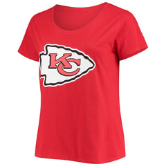 Travis Kelce Kansas City Chiefs Women's Plus Size Fair Catch Name & Number Scoop Neck T-Shirt Red | NFL