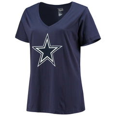 CeeDee Lamb Dallas Cowboys Women's Plus Size Name & Number V-Neck T-Shirt Navy | Fanatics
