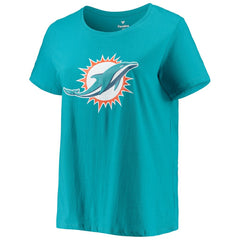 Tua Tagovailoa Miami Dolphins Women's Plus Size Fair Catch Name & Number Scoop Neck T-Shirt Aqua | NFL