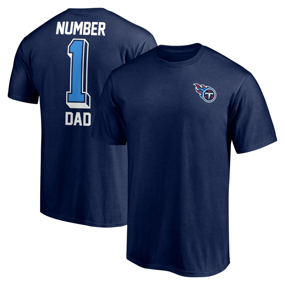 Tennessee Titans #1 Dad T-Shirt Navy | Fanatics