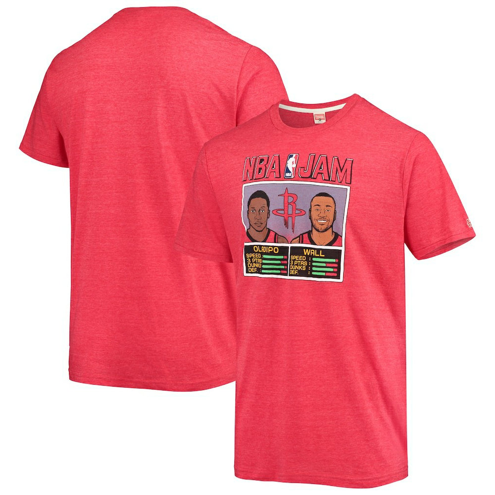 John Wall & Victor Oladipo Houston Rockets Homage NBA Jam Tri-Blend T-Shirt Heathered Red - NBA