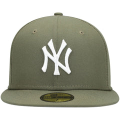 New York Yankees New Era White Logo 59FIFTY Fitted Hat - MLB