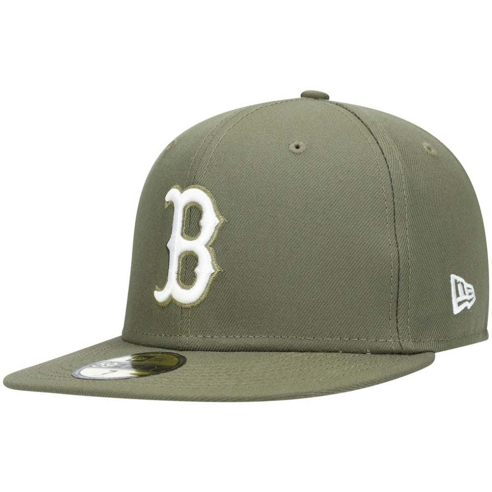 Boston Red Sox New Era White Logo 59FIFTY Fitted Hat - MLB