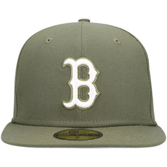 Boston Red Sox New Era White Logo 59FIFTY Fitted Hat - MLB