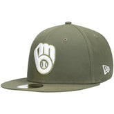 Milwaukee Brewers New Era White Logo 59FIFTY Fitted Hat - MLB