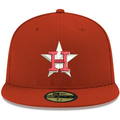 Houston Astros New Era White Logo 59FIFTY Fitted Hat - MLB