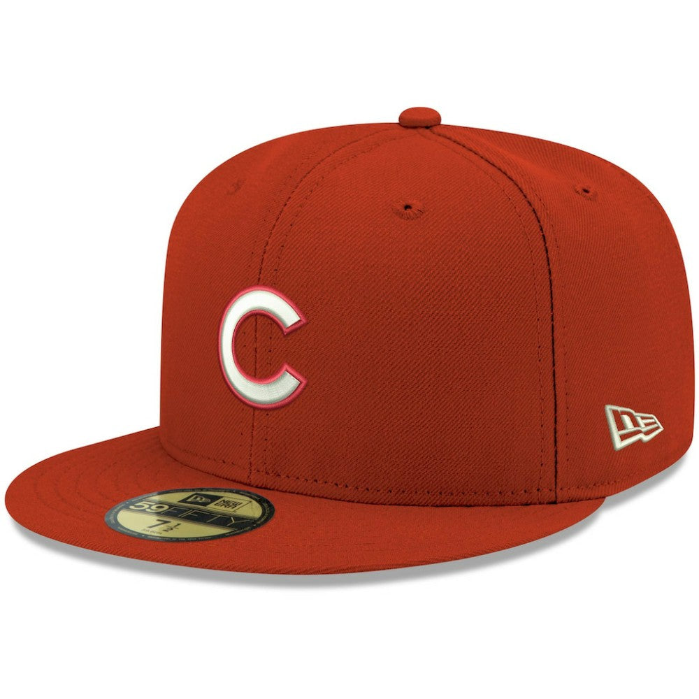 Chicago Cubs New Era White Logo 59FIFTY Fitted Hat - MLB