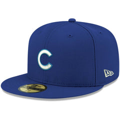 Chicago Cubs New Era White Logo 59FIFTY Fitted Hat - MLB