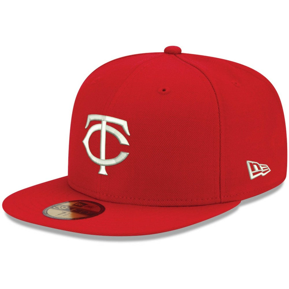 Minnesota Twins New Era White Logo 59FIFTY Fitted Hat - MLB