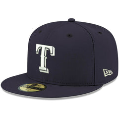 Texas Rangers New Era White Logo 59FIFTY Fitted Hat - MLB