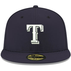 Texas Rangers New Era White Logo 59FIFTY Fitted Hat - MLB