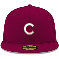 Chicago Cubs New Era White Logo 59FIFTY Fitted Hat - MLB