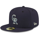 Colorado Rockies New Era White Logo 59FIFTY Fitted Hat - MLB