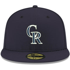 Colorado Rockies New Era White Logo 59FIFTY Fitted Hat - MLB