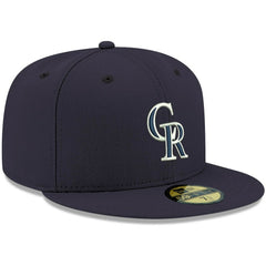 Colorado Rockies New Era White Logo 59FIFTY Fitted Hat - MLB