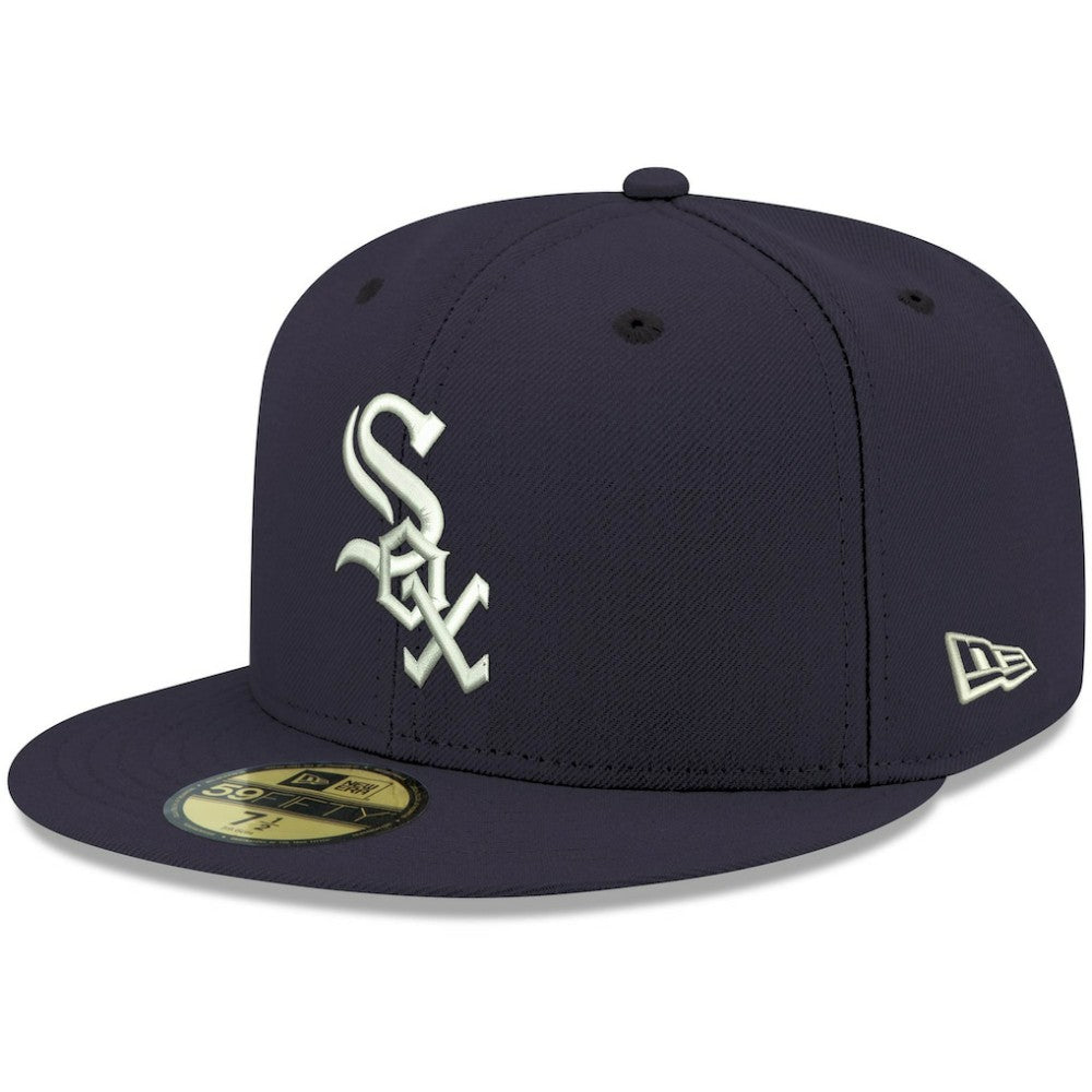 Chicago White Sox New Era White Logo 59FIFTY Fitted Hat - MLB
