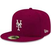 New York Mets New Era White Logo 59FIFTY Fitted Hat - MLB