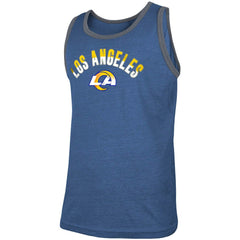 Los Angeles Rams New Era Ringer Tri-Blend Tank Top Heathered Royal | NFL