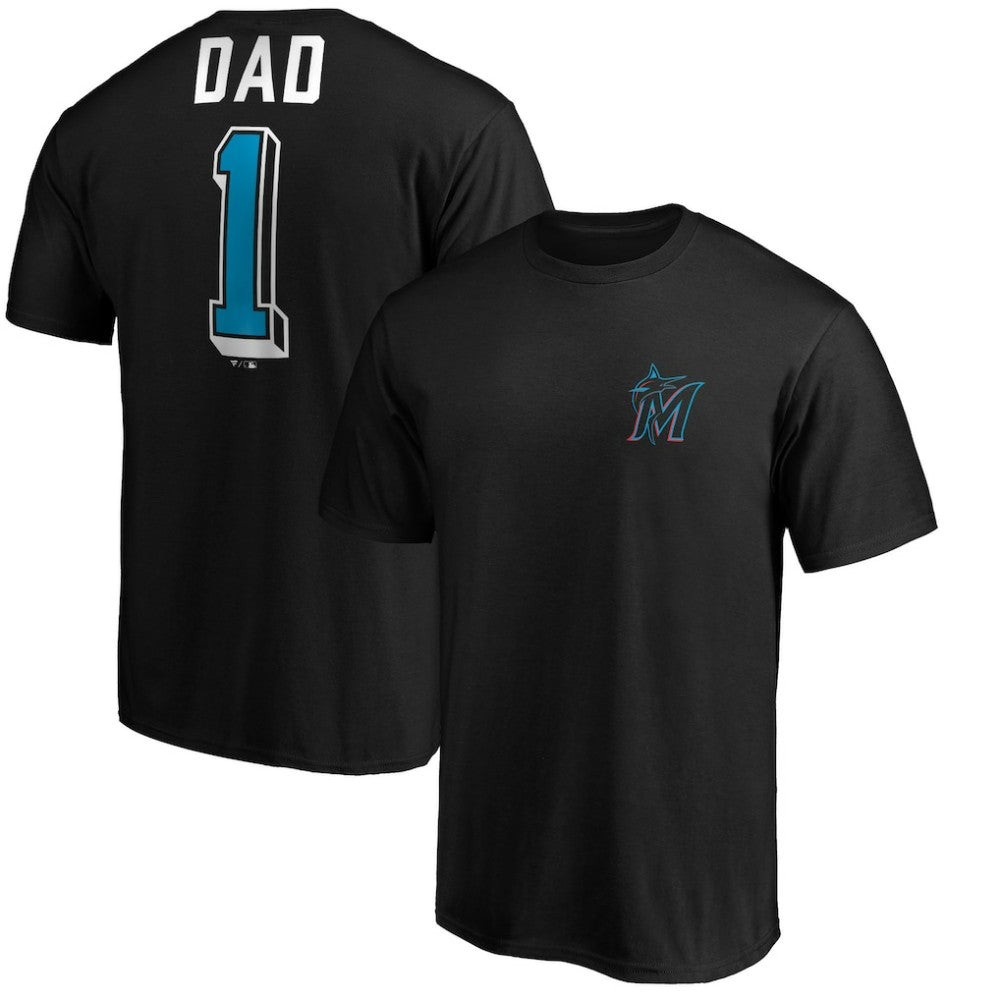 Miami Marlins Number One Dad T-Shirt - MLB