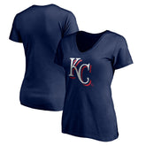 Kansas City Royals Women's Red White and Team V-Neck T-Shirt - MLB
